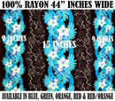 Triple Tropical Border Rayon Fabric | Islands Fabric