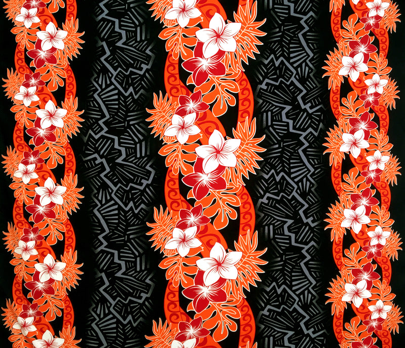 Triple Tropical Border Rayon Fabric | Islands Fabric