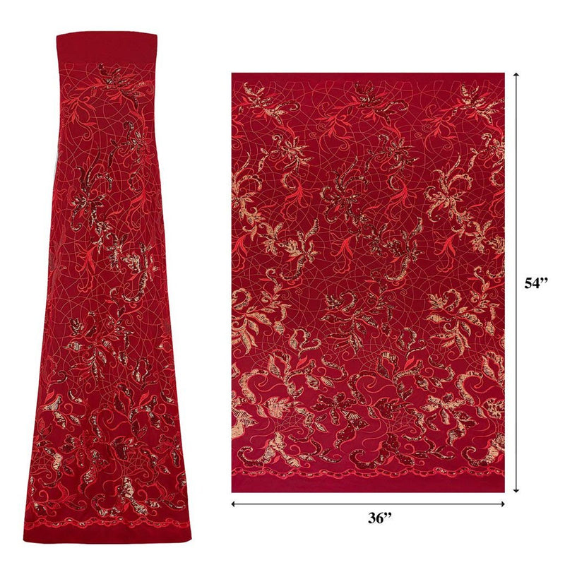 Renaissance Stretch Mesh Sequin Fabric | Blue Moon Fabrics