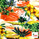 Hibiscus Hawaiian Sunset Peachskin Fabric | Islands Fabric