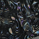 Sonic Swirl Embossed Foiled on Stretch Velvet Fabric | Blue Moon Fabrics