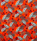 Orange colored Split Leaf Hammock Fern Fabric