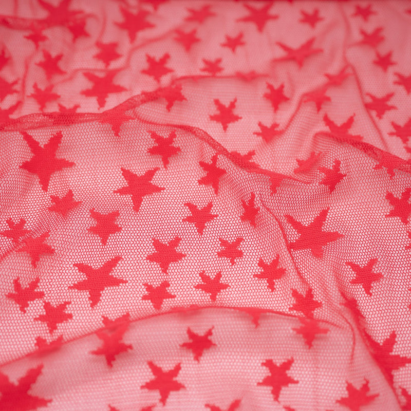 Starry Knitted Stretch Lace Fabric | Blue Moon Fabrics