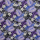 Purple colored Tiare Split Leaf Monstera Poly-Cotton Fabric