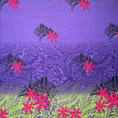 Purple colored Tiare Traditional Tattoo Gradient Cotton Fabric
