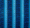 Blue, Light Blue, Black Traditional Fiji Cotton Fabric