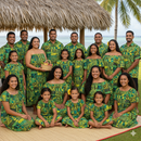 Traditional Polynesian Tapa Design Polyester Fabric