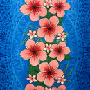 Royal color Traditional Tattoo Plumeria Monstera Leaves design Fabric