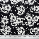 Hibiscus Cluster Rayon Challis Fabric | Islands Fabric