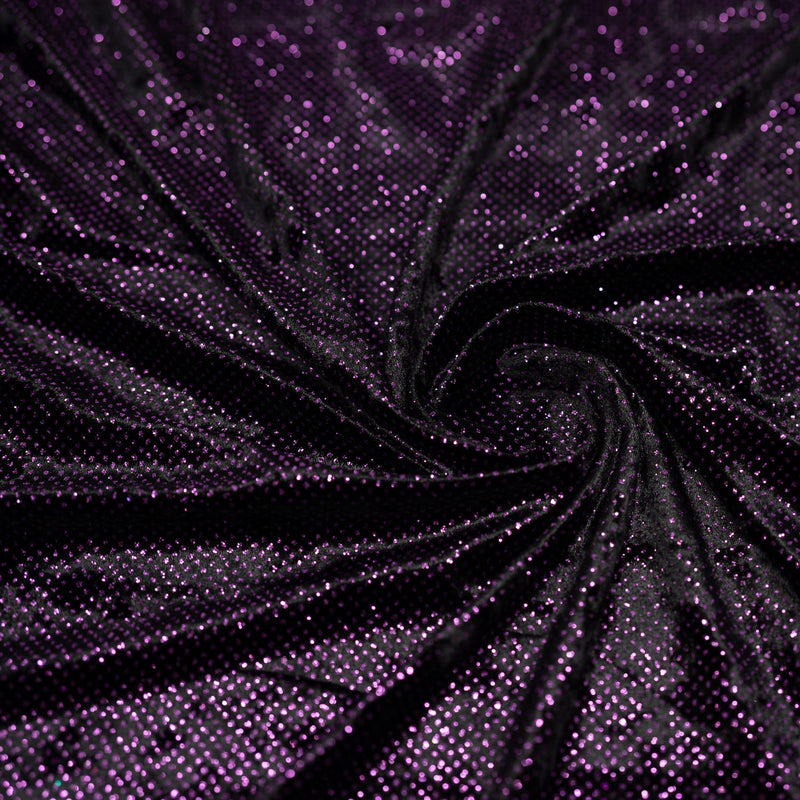Vivian Glitter Printed Stretch Velvet Fabric | Blue Moon Fabrics