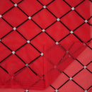 Diamonds Flocked Stretch Mesh Fabric | Blue Moon Fabrics