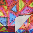 Triad Foiled Spandex Fabric | Blue Moon Fabrics