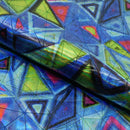 Triad Foiled Spandex Fabric | Blue Moon Fabrics