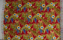 Hibiscus Plumeria & Tropical Leaves Sarong with Fringes