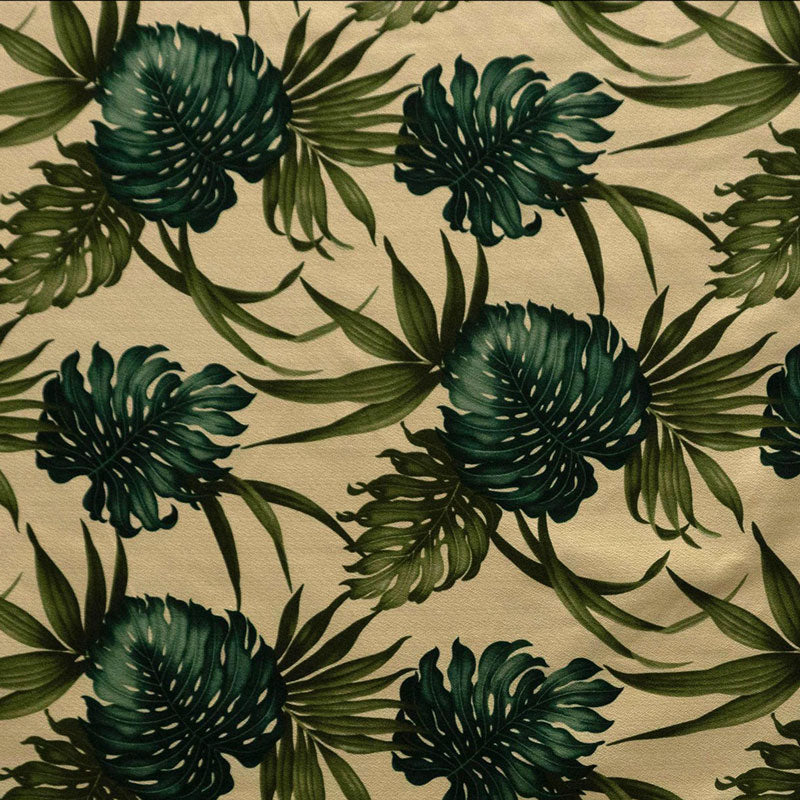 Monstera Leaf Dypsis Lutescens | Heavy Barkcloth
