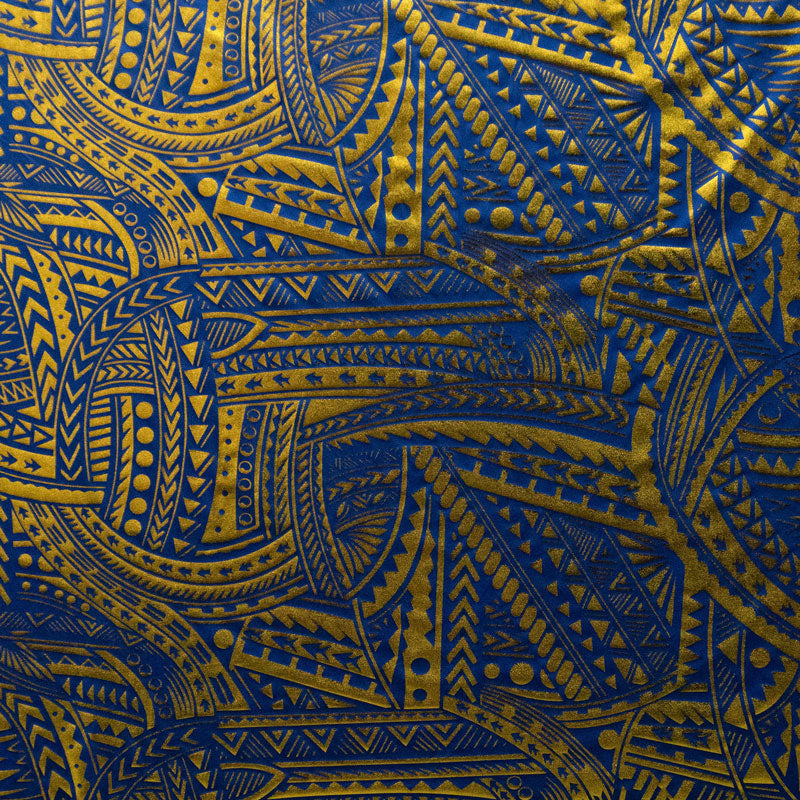 Traditional Polynesian Tattoo Design  | Foil Fabric