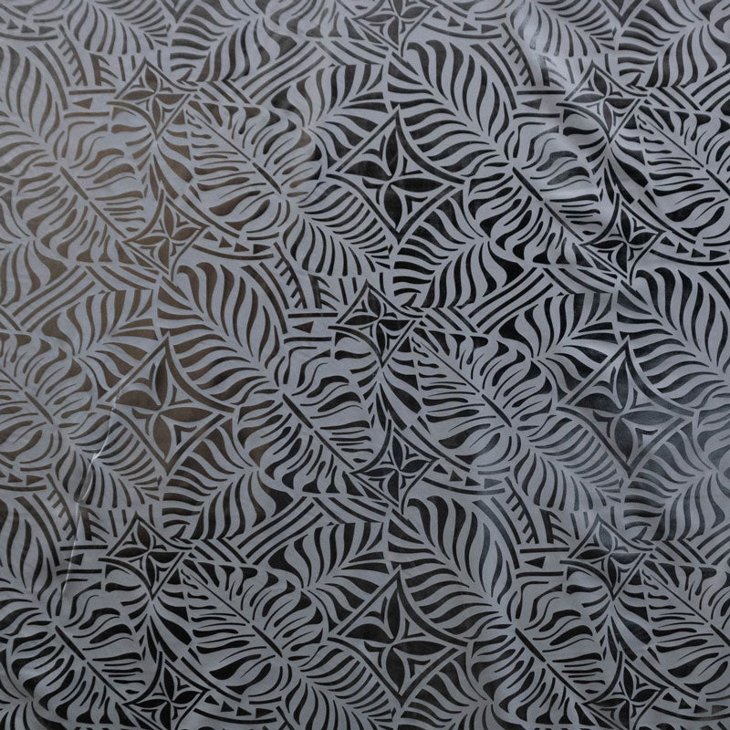 Monstera Leaf Tiara | Polyester Foil Printed Fabric Silver