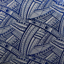 Traditional Polynesian Tattoo Design Foil Fabric | Islands Fabric
