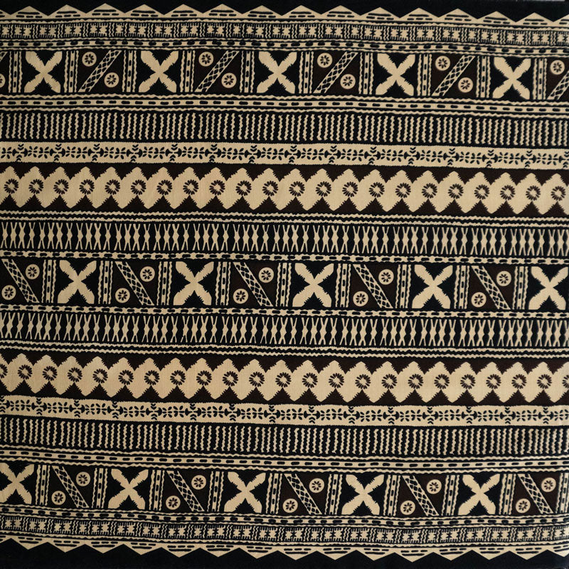 Fijian Geometric Design Cotton Light Barkcloth Fabric | Islands Fabric