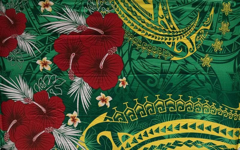 Hibiscus Traditional Tattoo Sarong