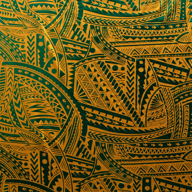 Traditional Polynesian Tattoo Design  | Foil Fabric