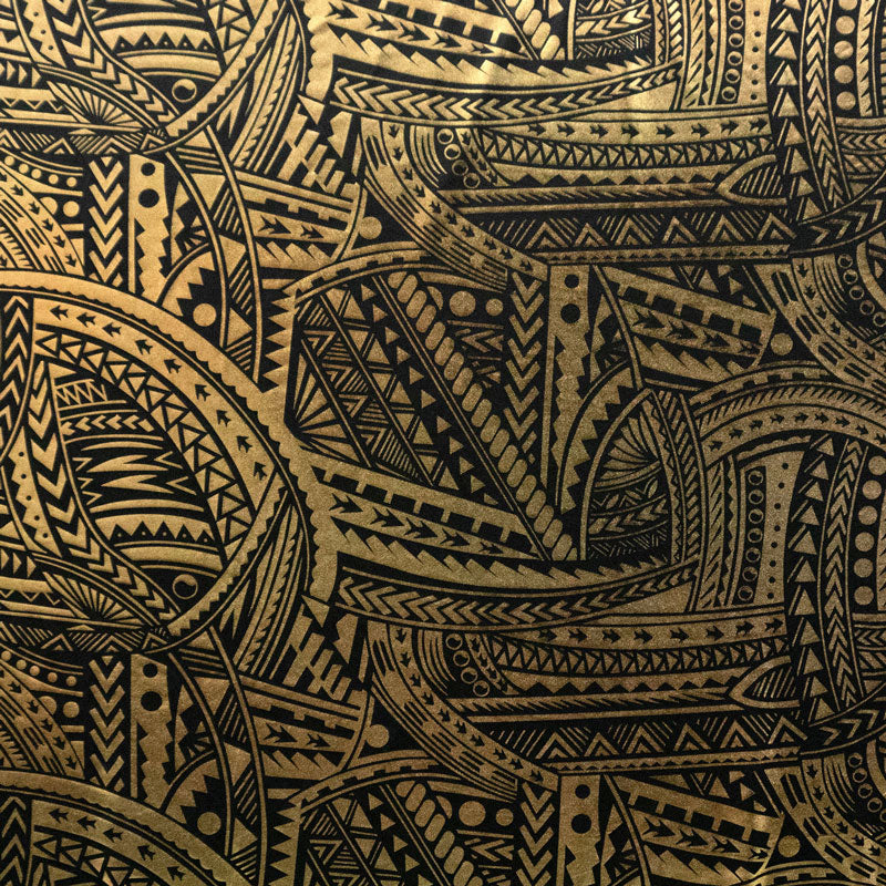 Traditional Polynesian Tattoo Design  | Foil Fabric