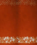 Tiare & Swirls Double Border Fabric | Glitter Polyester