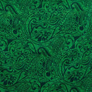 Polynesian Tribal Stems & Leaves All Over Design Cotton Light Barkcloth Fabric | Islands Fabric