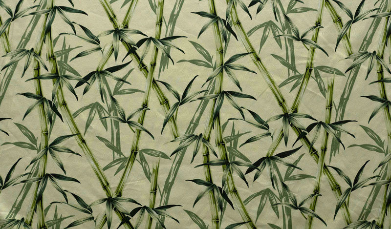 Bamboo Branches & Leaves | Cream | Upholstery Fabric Media 1 of 3