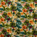 All Over Tropical Flowers & Leaves | Cotton Fabric