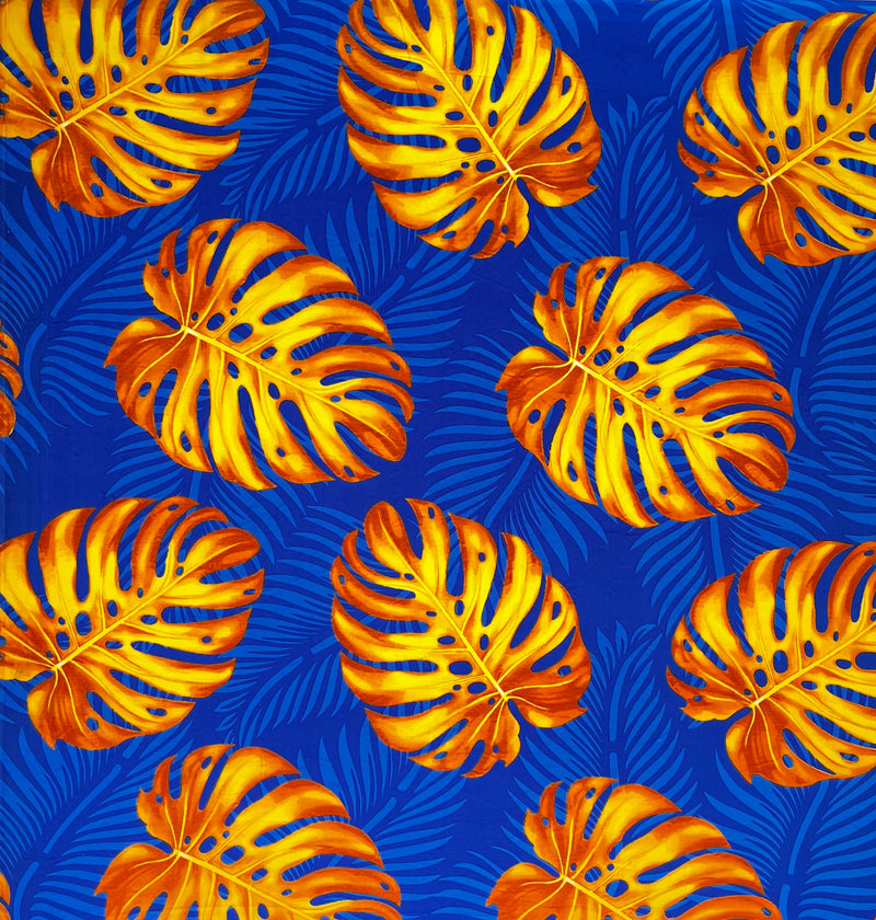 Monstera Dypsis Lutescens Leaves Fabric  | Peachskin