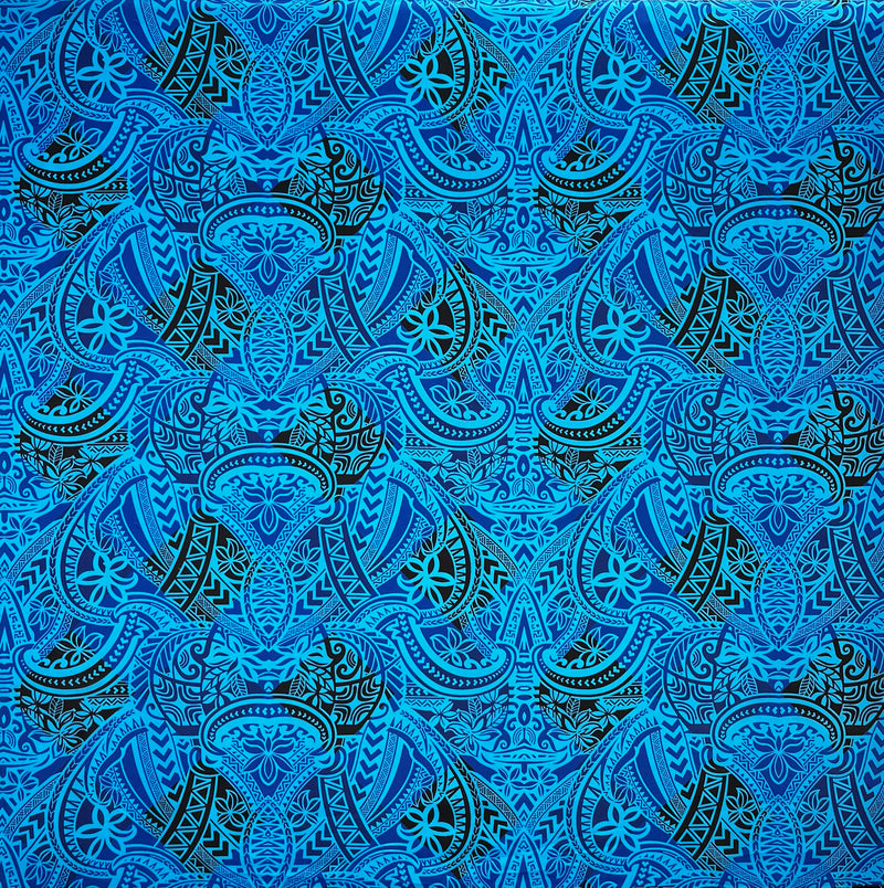 Traditional Polynesian Tattoo All Over design Peachskin Fabric | Islands Fabric
