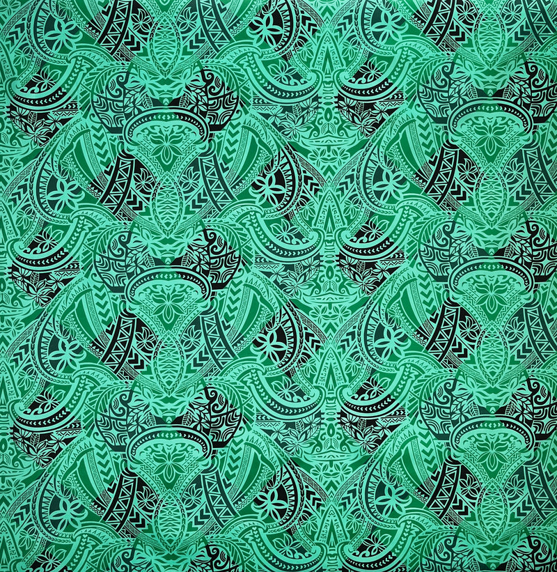 Traditional Polynesian Tattoo All Over design Peachskin Fabric | Islands Fabric