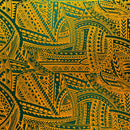 Traditional Polynesian Tattoo design Polyester Foil Fabric| Islands Fabric