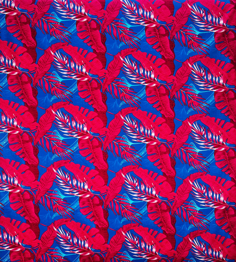 Tropical Leaves All Over design Fabric | Cotton