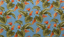 2nd image of Monstera Banana Leaf Birds of Paradise Orange Ginger Upholstery Fabric