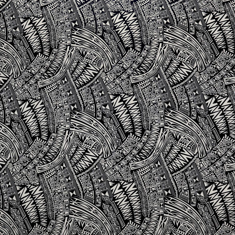 Traditional Polynesian Tattoo Fabric | Cotton Light-Barkcloth