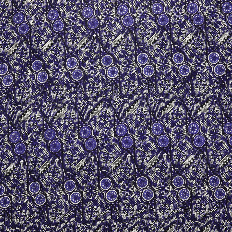 Traditional Polynesian Fijian Print Cotton Light Barkcloth Fabric | Islands Fabric