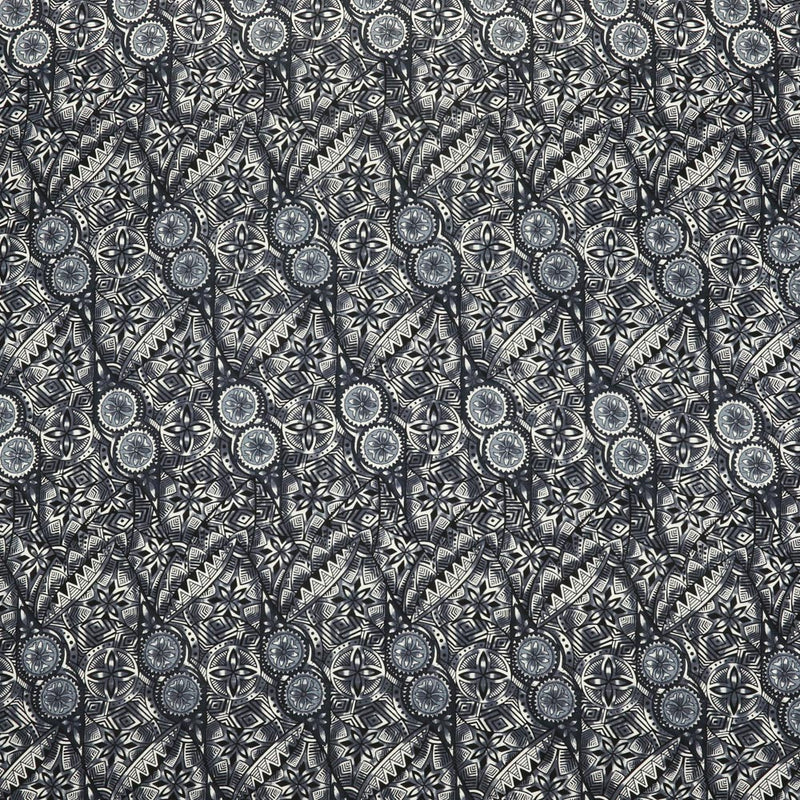 Traditional Polynesian Fijian Print Cotton Light Barkcloth Fabric | Islands Fabric