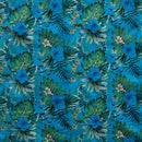 Hibiscus Monstera Palm leaves Polyester Fabric | Islands Fabric