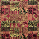Traditional Polynesian Tapa Design Polyester Fabric | Islands Fabric