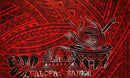 Red colored Talofa Samoa Kava Bowl Polyester Sarong