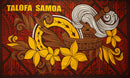 Maroon colored Talofa Samoa Kava Bowl Sarong