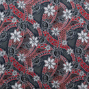 Gray colored Tiare Sea Turtles Polynesian Tribal Design Rayon Fabric