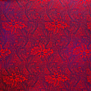 Traditional Polynesia Tattoo Gardenia Taitensis & Tropical Leaves Fabric (Foil)