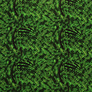 Green colored Traditional Polynesian Tattoo Design Rayon Poplin Fabric
