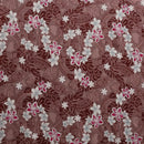 Traditional Polynesian Tattoo Plumeria Tiare Design | Peachskin Fabric Maroon