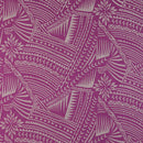 Lavender & White Traditional Polynesian Tattoo w/ Flower Flocking Fabric