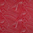 Fuchsia & White Traditional Polynesian Tattoo w/ Flower Flocking Fabric