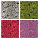 Swatches of Traditional Polynesian Tattoo w/ Flower Flocking Fabric